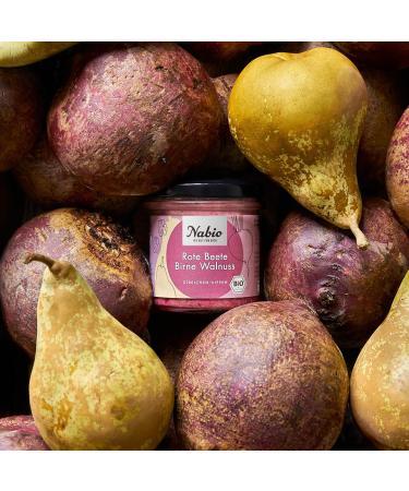 NABIO Mediterranean Spread: Vegan Beetroot Pear Walnut (6 x 135g) - Healthy Snack & Gourmet Delicacy - Buy Online on GoSupps.com