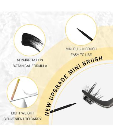 Mayhug Lash Glue Waterproof Eyelash Glue Black Cluster Lashes Glue 5ml Eyelash Glue for Cluster Lashes Super Strong Cluster Lash Glue Hold 72 Hours - Buy Online on GoSupps.com