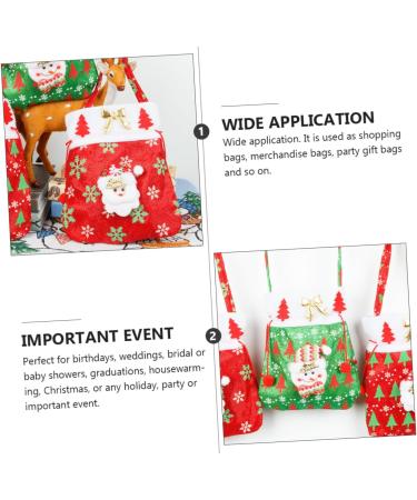 Gogogmee Santa Present 3pcs Christmas Candy Bag Candy Bags Christmas Tote Bags Xmas Bags Bag Backpack Decorate - Buy Online on GoSupps.com