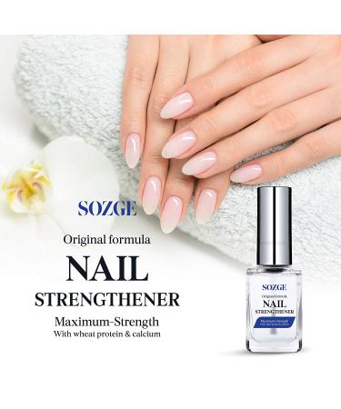 Extra Strong Nail Strengthener Serum - Top/Base Coat for Weak & Damaged Nails - Cuticle Care Growth Treatment - 1 Pack - Buy Online on GoSupps.com