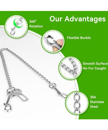 EfuturTime Bite-Proof Dog Leash 65cm | Car Back Seat Belt for Dogs | Durable and Stain-Resistant Dog Snap Hook - Buy Online on GoSupps.com