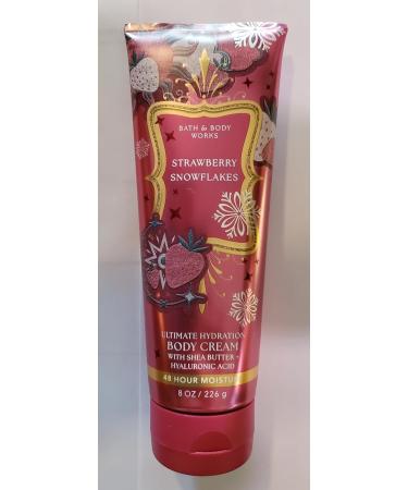 Bath & Body Works Strawberry Snowflakes Ultimate Hydration Body Cream For Women 8 Fl Oz 2- Pack (Strawberry Snowflakes) - Buy Online on GoSupps.com
