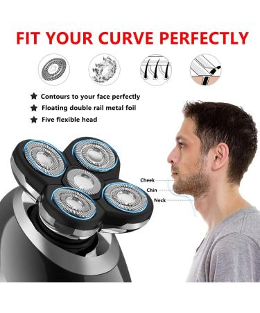 Buy Electric Razor for Men - 5 IN 1 Shaver & Beard Trimmer with 5D Floating Heads - Rechargeable & Multifunctional - Buy Online on GoSupps.com