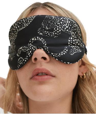 Buy Desmond & Dempsey Jag Print Navy Silk Eyemask Luxurious Sleep Mask for Comfortable Travel | International Shipping Available - Buy Online on GoSupps.com