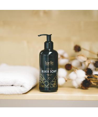 Loelle - African Black Knowledge Liquid Made Exclusively from Natural Raw Materials Organic Soaps Body Face and Hair Body Scrub Bath Cleanser Made in Ghana 250 ml - Buy Online on GoSupps.com