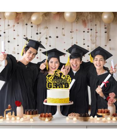 1pcs Graduation Decorations Class Of 2024 Cupcake Toppers Of Graduation Decorations 2024 Graduation Party Decorations Gold And Black Cupcake Toppers Picks Graduation Party Decorations 1 Gold And Black - Buy Online on GoSupps.com