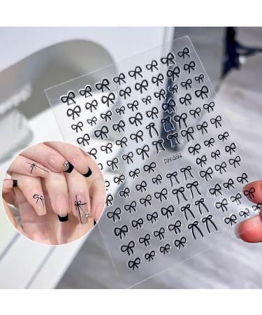 CHANGAR 5 Sheets Bows Nail Stickers Cute Bowknot Bowtie Adhesive Nail Art Decals Ribbon Line Knot Butterfly Knot Stickers for Nail Designs Bow Tie Nail Art Decorations for Women Manicure Accessories - Buy Online on GoSupps.com