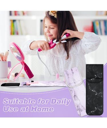 Shappy 2 Pack Heat Resistant Neoprene Curling Iron Holder & Flat Iron Travel Case - Marble Pattern - Perfect for Hair Tools & Daily Use - 15x5 Inches - Buy Online on GoSupps.com