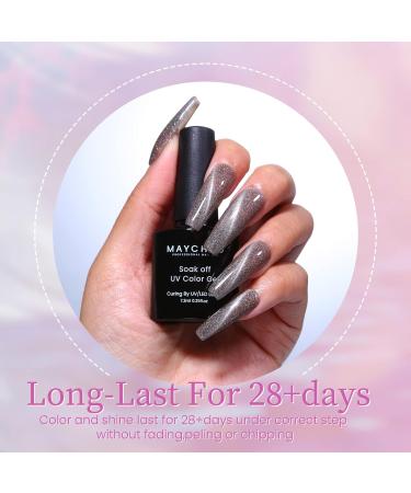 MAYCHAO 9D Cat Eye Gel Nail Polish Set with Magnet Stick 6 Colors Nail Polish Gel Set Suitable for Nail Salon DIY at Home Spring Gel Polish Kit with Gift Box - Buy Online on GoSupps.com