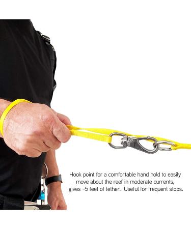WICKED Scuba 316 Stainless Steel Multipoint Reef Hook - 4-6 Ft. Length - Lemon Fish Yellow - Buy Online on GoSupps.com