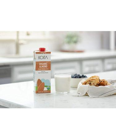 Koita Organic Almond Milk - Non-Dairy Plant-Based Nut Milk 1L (6-pack) - Buy Online on GoSupps.com