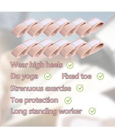 10-Piece Hammer Toe Corrector Kit | Toe Separator & Bandages for Crooked Broken Toes | International Shipping Available - Buy Online on GoSupps.com