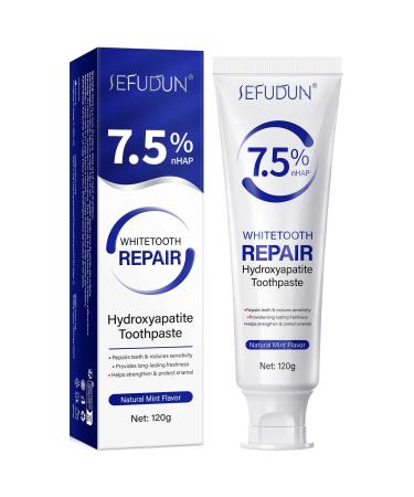 CCKULOOB Hydroxyapatite Toothpaste 120g Tooth Enamel Restoration & Sensitive Teeth Fluoridefree Vegan & Dermatologically Tested For Family With Soft Mint