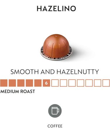 Nespresso Capsules VertuoLine Hazelino / Hazelino Muffin Medium Roast Coffee 30 Count Coffee Pods Brews 7.8oz - Buy Online on GoSupps.com