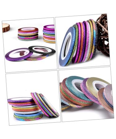 Beavorty 90 Pcs Adhesive Line Sticker Washi Tape Dispenser Nail Decor Nail Tape Strip Adhesive Epoxy Nail Art Stickers Nail Strip Tape Gold Powder Gold and Silver Thread Optional - Buy Online on GoSupps.com