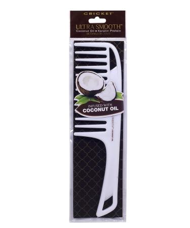Cricket Ultra Smooth Coconut Detangler Comb for Wet & Dry Hair - Anti-Frizz & Detangling Shower Comb with Coconut Oil and Keratin Protein - Long, Thick, Curly Hair - Buy Online on GoSupps.com