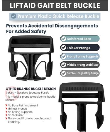 Gait Belt with Plastic Buckle by LiftAid - 60 x 2 Purple Transfer & Walking Aid for Therapists, Nurses & Home Care - Buy Online on GoSupps.com