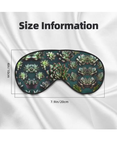 Many Succulents Eye Mask - Soft Adjustable Black Sleep Mask for Ultimate Comfort | Unisex Nighttime Eye Cover - Buy Online on GoSupps.com