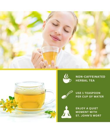 Organic St. John's Wort Tea 500g Loose Cut Flowers Premium Saint John Wort Hypericum Perforatum Caffeine-Free Herbal Tea | DRAGONFLY HERBS - Buy Online on GoSupps.com