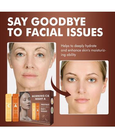 Morning C and Night Double Skin Beauty Essence | Anti-Aging and Skin Brightening Serum | Vitamin C Facial Serum | Day & Night Serum Set for Face Skin Care - Buy Online on GoSupps.com