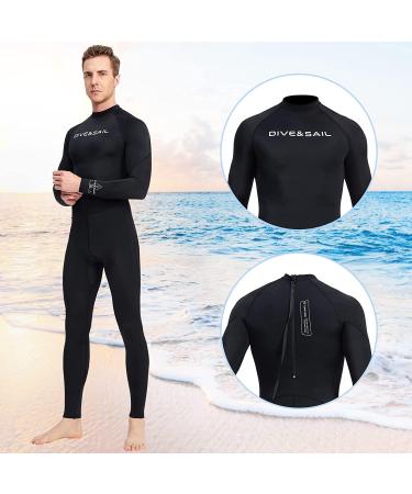 Dive Skin Full Body Swimsuit Rash Guard Wetsuit 3X-Large - Black | UV Protection, Quick Dry, Long Sleeve for Men & Women - Buy Online on GoSupps.com