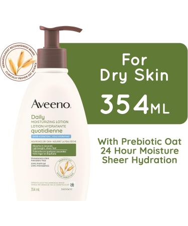 Aveeno Daily Moisturizing Lotion Sheer Hydration - Dry Skin- Colloidal Oatmeal - 354mL Sheer 354 ml (Pack of 1) - Buy Online on GoSupps.com