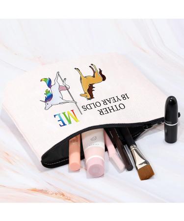 Funny 18th Birthday Make-Up Bag | Unicorn Canvas Gift for Girls | Large Birthday Present for 18-Year-Old - Buy Online on GoSupps.com