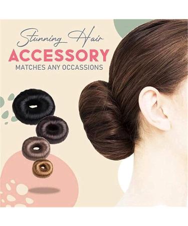 4 Pcs Donut Wig Hair Bun Makers - Fashion Bun Shaper Set for Women & Girls - Light Brown Hairstyle Tool - Buy Online on GoSupps.com