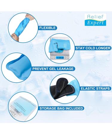Relief Expert Shoulder Ice Pack - Rotator Cuff Cold Therapy for Injuries - Reusable Gel Cold Pack Wrap - Instant Pain Relief for Bursitis and Swelling - Large Size (Blue) - Buy Online on GoSupps.com