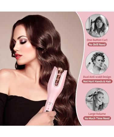 Shop Automatic Hair Curler - Ceramic Curling Iron with 17 Temp Settings & 3 Timers | Anti-Tangle & Scald Protection (Pink - Buy Online on GoSupps.com