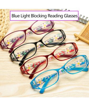 TBHOME 3 Pack Women Blue Light Blocking Glasses - Stylish Printed Readers Ultra-Light PC Frames - Perfect for Computer Use - Buy Online on GoSupps.com