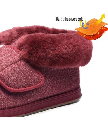 Hiigh Adjustable Diabetic Shoes for Winter Warmth - Pink, Size 42 | Arthritis & Edema Relief for Elderly Men & Women - Buy Online on GoSupps.com