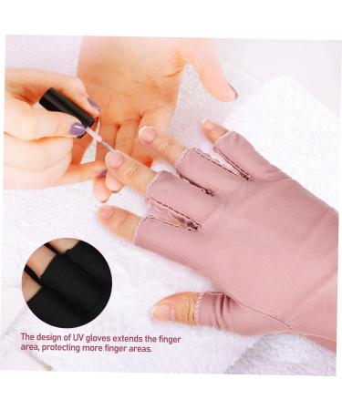 Healeved 2 Pairs Gloves Sun Gloves Anti Gloves Nail Art Gel Gloves for Nail Art Accessory Rays Gloves Nail Manicure Gloves Fingerless Gloves Nail Accessories Nails Gel Cotton - Buy Online on GoSupps.com