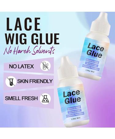 Lace Wig Glue 02 - Fast Acting Strong Hold Adhesive for Wigs, Waterproof & Latex-Free - 38ml - Buy Online on GoSupps.com