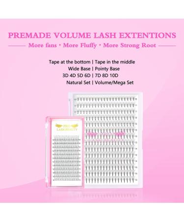 Premade Fans Eyelash Extensions 14D-C-0.05-12 Premade Volume Lash Extensions 320 Fans Pointed Base Fans 0.07 Premade Volume Fans C D Curl(14D-C-0.05-12) 12 mm 14D-C-0.05 - Buy Online on GoSupps.com