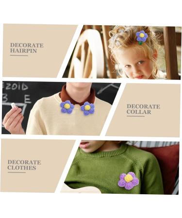 STOBOK 30 Pcs Hairpin Accessories Girls Clothes Crocheted Flowers Diy Headdress Self Made Phone Case Child - Buy Online on GoSupps.com