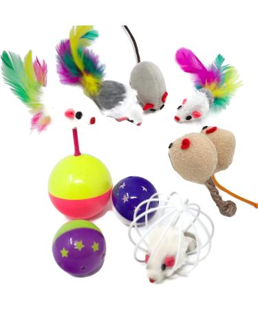 Youngever 24 Cat Toys Assortment - Interactive Tunnel, Teaser, Mouse, Crinkle Balls - Multicolor Kitten and Kitty Playset - Buy Online on GoSupps.com