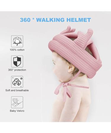 Baby Moose Pink Protective Helmet - Anti-Collision Cap for Infants & Toddlers (6-60 Months) - Adjustable Cotton Head Protection Hat - Buy Online on GoSupps.com