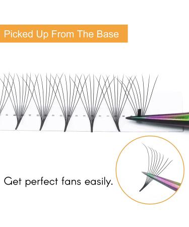 8D-0.07D 15mm Pointy Base Premade Volume Fans Eyelash Extensions - 320 Fans B&Q - Buy Online on GoSupps.com