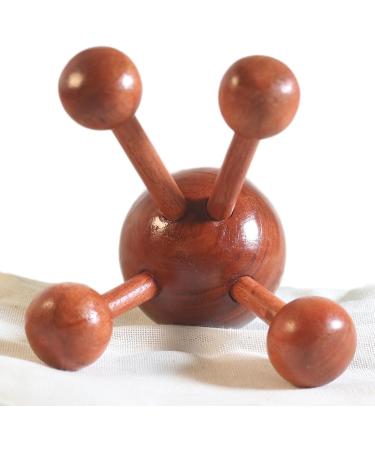Handmade Rosewood Massage Spider - Trigger Point Massager & Relaxation Roller for Effective Home Massage - Buy Online on GoSupps.com