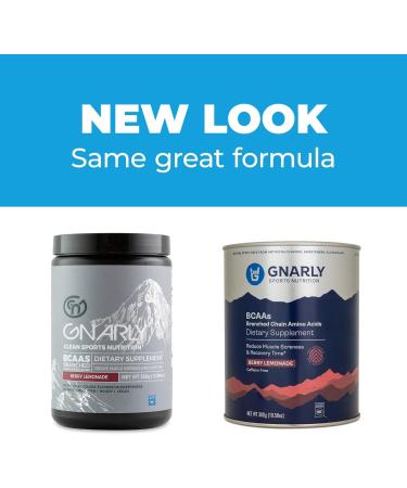 Gnarly Nutrition BCAA Powder - NSF Certified Pre-Workout Supplement for Muscle Recovery & Protein Boost - Fruit Punch & Berry Lemonade Flavors (10.58oz - Buy Online on GoSupps.com