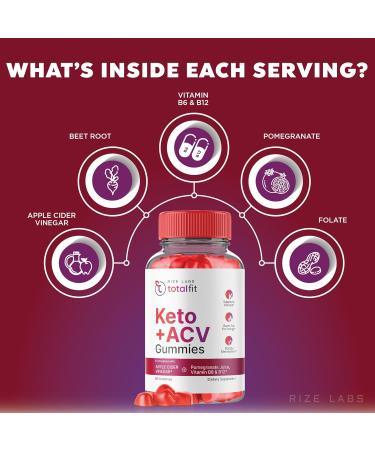 Total Fit Keto ACV Gummies - Advanced Weight Loss Supplement | Premium Keto + Apple Cider Vinegar | 60 Count Gummy for Total Wellness - Buy Online on GoSupps.com