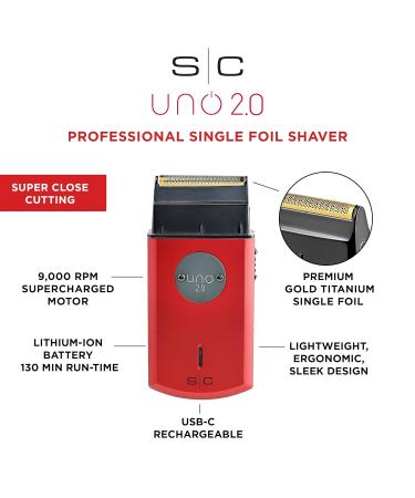 StyleCraft Uno Cordless Foil Shaver | Mini Travel Size Portable Gold Titanium Premium Head - Best for Grooming On-the-Go - Buy Online on GoSupps.com