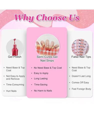 Buy Ceboic 22-Piece Orange Gradient UV Gel Nail Foils - Self-Adhesive Salon Quality Nail Wraps & Strips - Semi-Cured Gel Nails for Professional Results - Buy Online on GoSupps.com