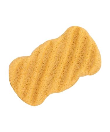 Eco-Friendly Facial Sponge | Plant Fiber Cleansing Puff for Beauty & Bath | Long Waves Ginger Pattern - Buy Online on GoSupps.com