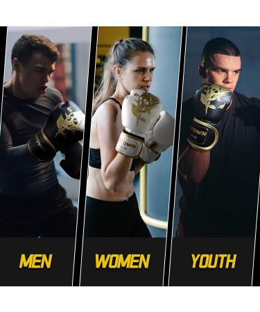 White Boxing Gloves 12 oz for Men, Women, and Youth - Training Kickboxing MMA Punching Bag Gloves - Buy Online on GoSupps.com