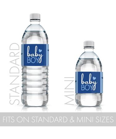 Blue It's a Boy Baby Shower Water Bottle Labels - Set of 24 Stickers - Buy Online on GoSupps.com