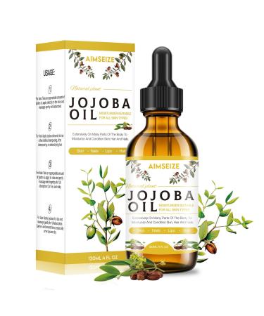 100% Pure Jojoba Oil - Cold Pressed - Natural Based Oil - Moisturizing Massage Oil for Face Hair Skin & Nails