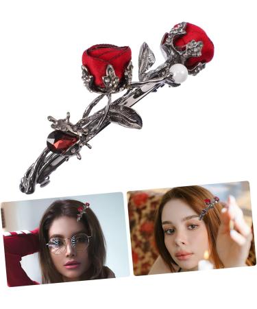 minkissy 1pc Hairpin Vintage Flower Hair Clip Women Hair Jewelry Flower Hair Clips for Women Bridal Barrette Clip Hair Pin Hair Barrettes Rose Hair Decoration Alloy Bobby Miss Wedding - Buy Online on GoSupps.com