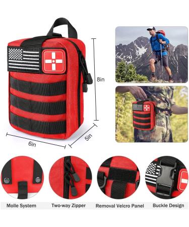 235Pcs Emergency Survival and First Aid Kit with IFAK Molle Bag - Perfect Gear for Camping, Hunting, Hiking, and Disaster Preparedness - Buy Online on GoSupps.com